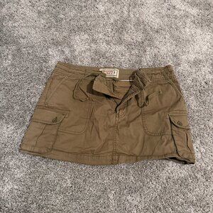 Abercrombie & Fitch Khaki Cargo Mini Skirt